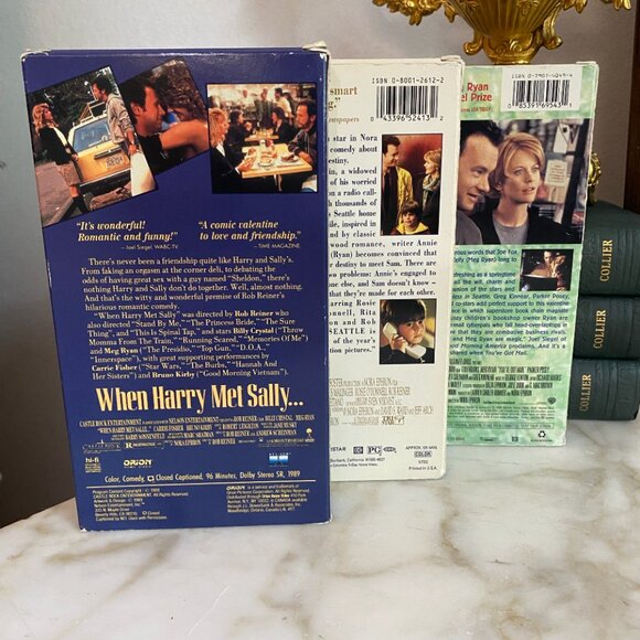 Lot of VHS 90s Cozy Autumn Fall Themed Meg Ryan Romantic Comedy Movies - Picture 3 of 6